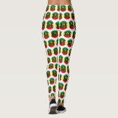 One Love, Reggae design with reggae colors Leggings (Rückseite)