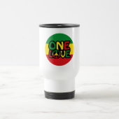 One Love, Reggae design with reggae colors Reisebecher (Mittel)