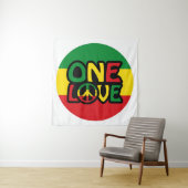 One Love, Reggae design with reggae colors Wandteppich (Beispiel)