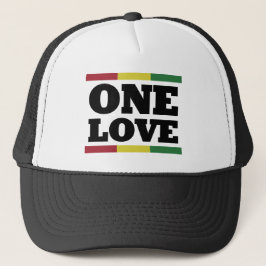 One love - Reggae - Rastafara Cap Truckerkappe