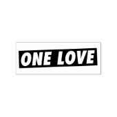 One Love - Reggae Roots Jah Rastafari Stamp Gummistempel (Prägung)