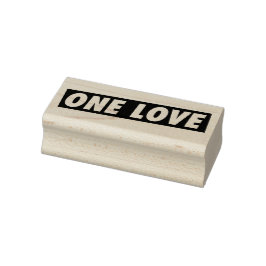 One Love - Reggae Roots Jah Rastafari Stamp Gummistempel