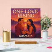 One Love Rising - Acrylic Sign Acrylschild (Hochzeit)