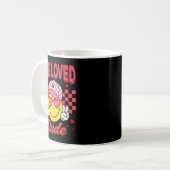 One Loved Dude Checkered Heart Valentines Day Boys Kaffeetasse (Vorderseite Links)