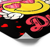 One Loved Dude Checkered Heart Valentines Day Boys Poster (Ecke)