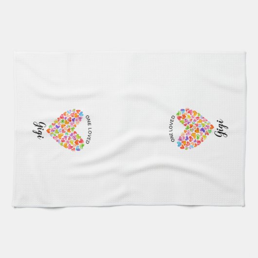 One Loved Gigi Heart Geschirrtuch (Horizontal)