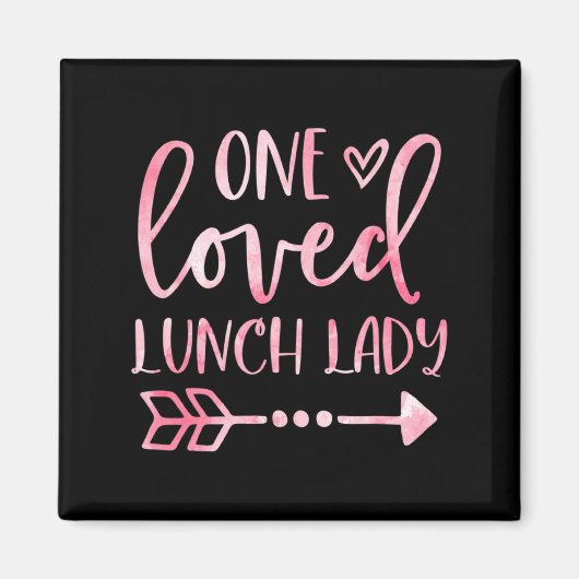 One Loved Lunch Lady Happy Valentines Day Lunch La Magnet (Vorne)