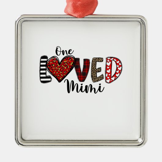 One Loved Mimi Ornament Aus Metall (Vorne)
