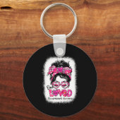 One Loved Occupational Therast Messy Bun Valenti  Schlüsselanhänger (Vorderseite)