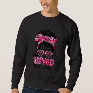 One Loved Postal Worker Messy Bun Women Valentine' Sweatshirt
