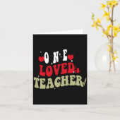 One Loved Teacher Happy Valentines For Teache Karte (Gelbe Blume)