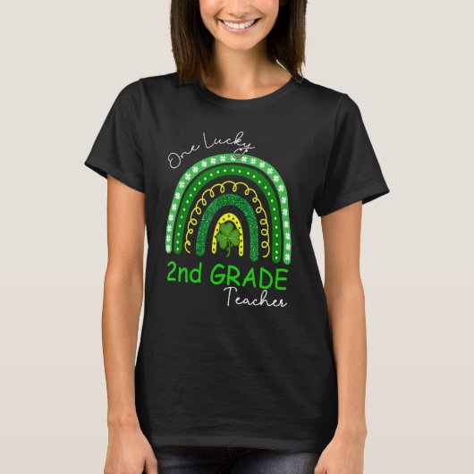One Lucky 2nd Grade Teacher St Patrick's Day 2023  T-Shirt (Vorderseite)