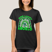 One Lucky Abuelo Good Luck Green Rainbow Shamrock  T-Shirt (Vorderseite)