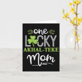 One Lucky Akhal-teke Horse Mama Irish Horseback Ri Karte (Gelbe Blume)