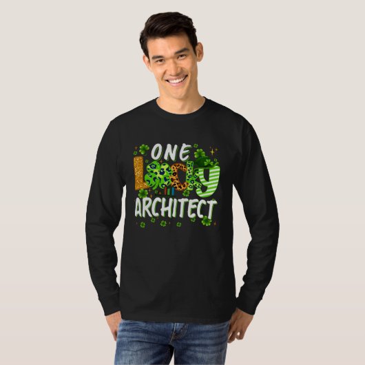 One Lucky Architect Shamrock St Patricks Day Tees  (Vorne ganz)