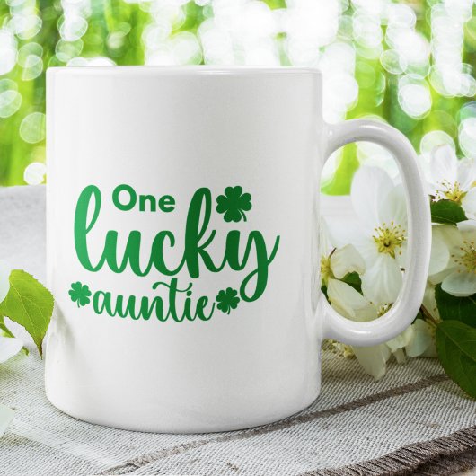 One Lucky Auntie Cute St Patrick Day Kaffeetasse