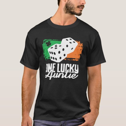 One Lucky Auntie Dice Game Family Group Matching T-Shirt (Vorderseite)