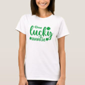 One Lucky Auntie Funny St Patrick Day T-Shirt (Vorderseite)
