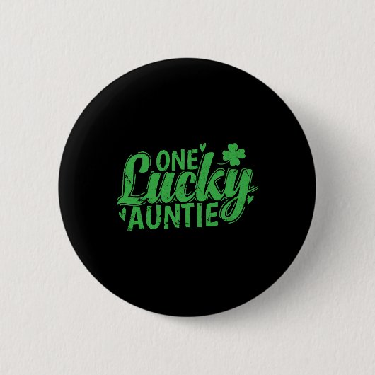 One Lucky Auntie St. Patricks Day Button (Vorderseite)