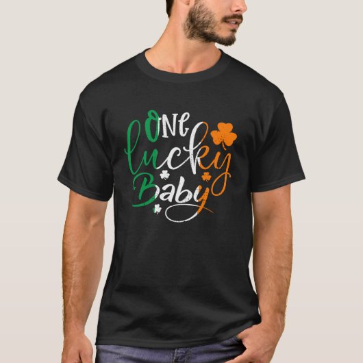 One Lucky Baby St Patricks Day Irish Flag Ireland T-Shirt (Vorderseite)