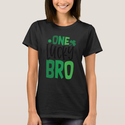One Lucky Bro C Shamrock Irish Ireland T-Shirt (Vorderseite)