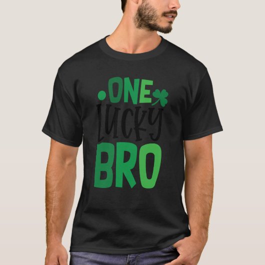 One Lucky Bro C Shamrock Irish Ireland T-Shirt (Vorderseite)