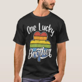 One Lucky Brother Fun Striped Irish C St Patrick's T-Shirt (Vorderseite)