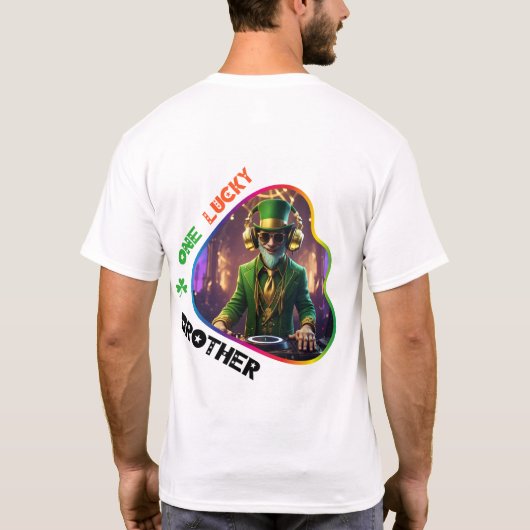 One Lucky Brother - Irish Luck and Laghter T-Shirt (Rückseite)