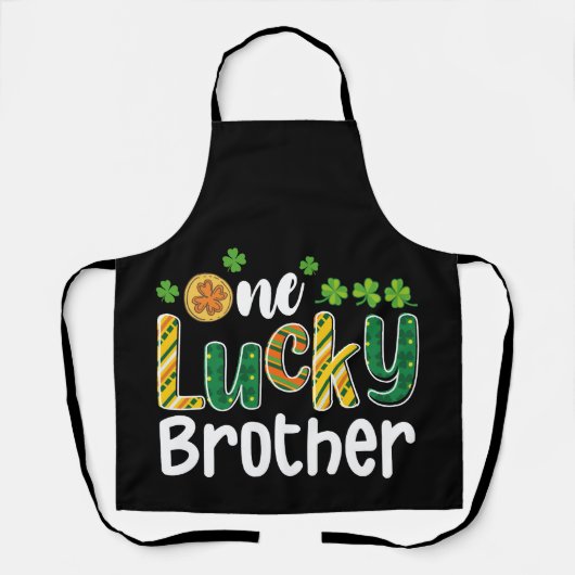 One Lucky Brother Matching Family St Patrick's Day Schürze (Vorderseite)
