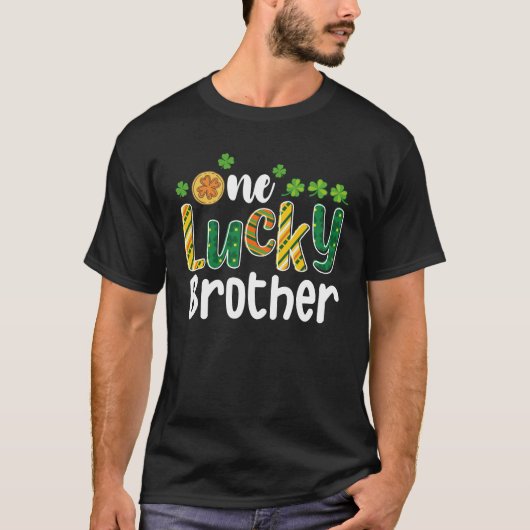 One Lucky Brother Matching Family St Patrick's Day T-Shirt (Vorderseite)