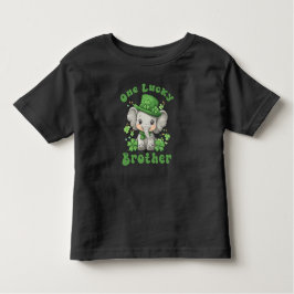 One Lucky Brother, Niedlicher Elefant St.Patrick Kleinkind T-shirt