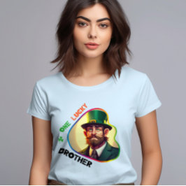 One Lucky Brother - Shimmering Kleeblatt Ball T-Shirt