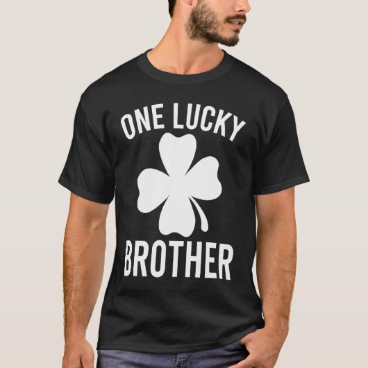 One Lucky Brother St Patricks Day Bro Irish Shamr T-Shirt (Vorderseite)