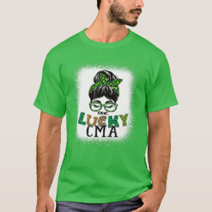 One Lucky CMA Certified Medical Assistant St Patri T-Shirt
