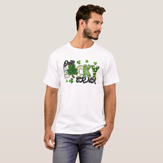 One Lucky CRNA Kleeblatts St Patrick's Day T-Shirt (Vorne ganz)