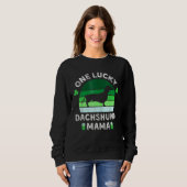 One Lucky Dackel Mama Funny St Patrick's Day Sh Sweatshirt (Vorne ganz)