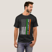 One Lucky Dad Irish American Flag Ireland St Patri T-Shirt (Vorne ganz)