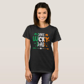 One Lucky Dad St Patricks Day Irish Flag Ireland F T-Shirt (Vorne ganz)