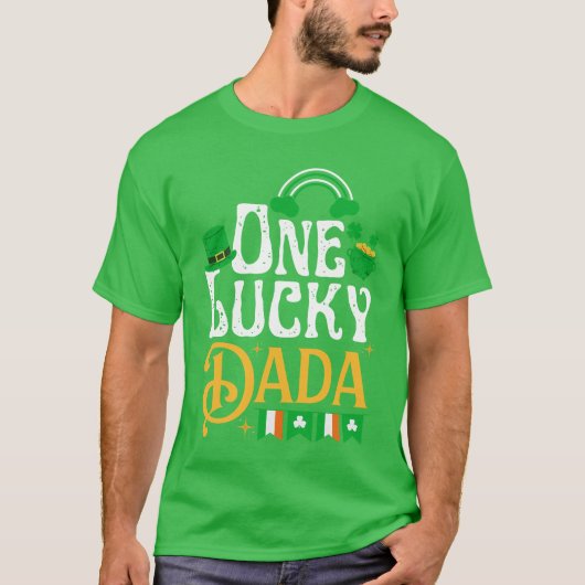 One Lucky Dada St Patricks Day Funny Irish T-Shirt (Vorderseite)
