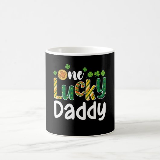 One Lucky Daddy Matching Family St Patrick's Day Kaffeetasse (Mittel)