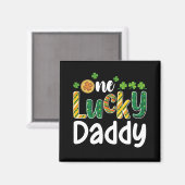 One Lucky Daddy Matching Family St Patrick's Day Magnet (Vorderseite/Rückseite)