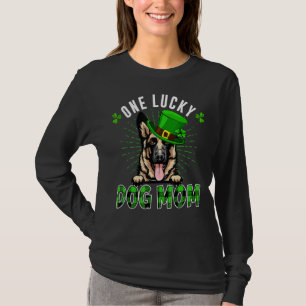 One Lucky Dog Mama German Shepherd Mama St Patrick T-Shirt