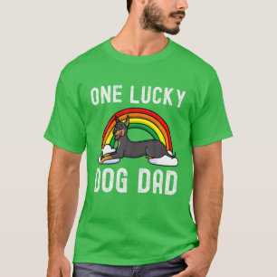 One Lucky Dog Vater Doberman St Patrick's Day Rain T-Shirt