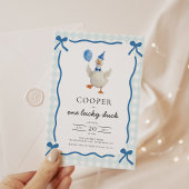 One Lucky Duck 1. Geburtstag Einladung