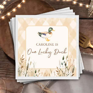One Lucky Duck 1. Geburtstag Napkins Serviette