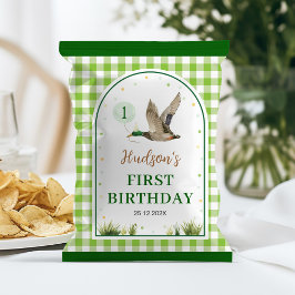 One Lucky Duck Birthday Chip Bag Wrapper Flyer