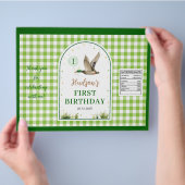 One Lucky Duck Birthday Chip Bag Wrapper Flyer (Hand)