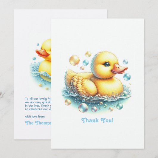 One Lucky Duck Birthday Dankeskarte (Vorne/Hinten)