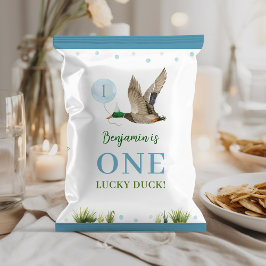 One Lucky Duck Boy Birthday Chip Bag Wrapper Flyer