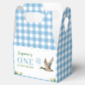 One Lucky Duck Boy Birthday Favor Box Geschenkschachtel (Geöffnet)
